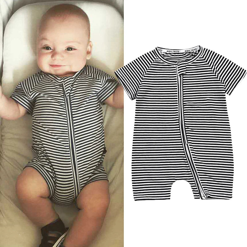 Babyromper Korte Mouwen Katoen Unisex Comfortabele Jumpsuit