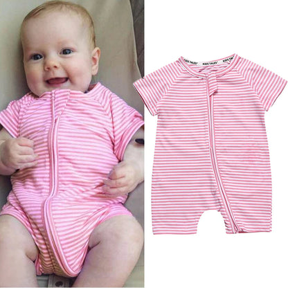 Babyromper Korte Mouwen Katoen Unisex Comfortabele Jumpsuit