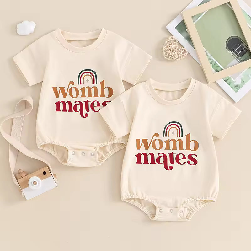 Tweedelige Regenboog Romper Set voor Baby’s