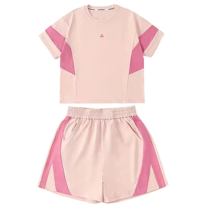 Casual Patchwork Korte Mouwen Outfit
