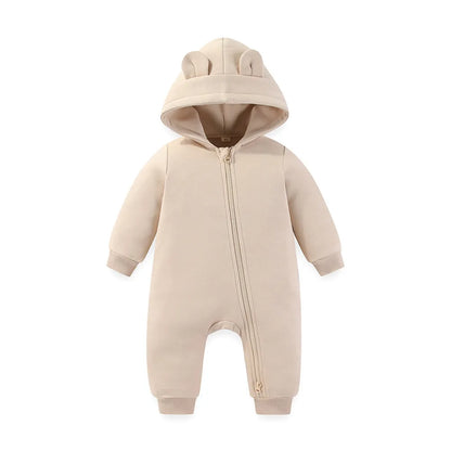 Baby Jumpsuit met Capuchon 2-weg Rits