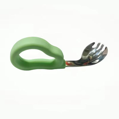 Zachte Siliconen Lepel en Vork voor Baby's
