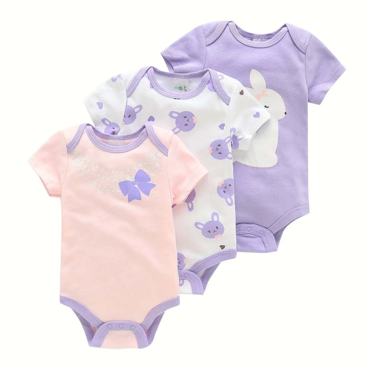 3-delige Baby Romper set Korte Mouwen Zomeroutfit