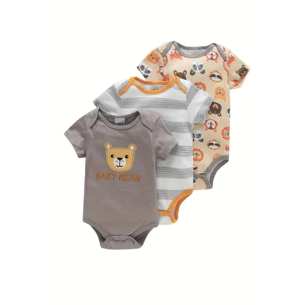 3-delige Baby Romper set Korte Mouwen Zomeroutfit