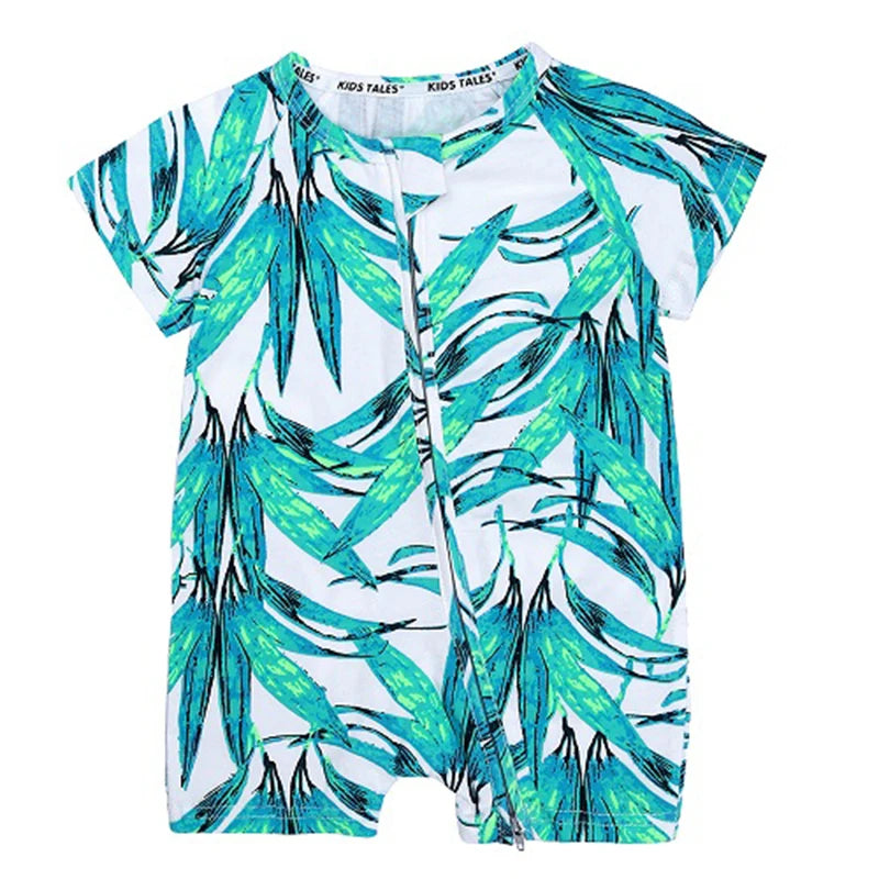 Babyromper Korte Mouwen Katoen Unisex Comfortabele Jumpsuit