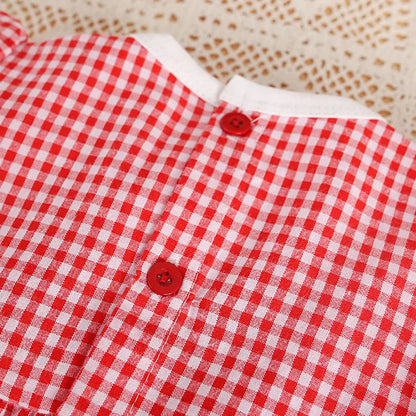 Babymeisjes Romper – Aardbeien Borduurwerk