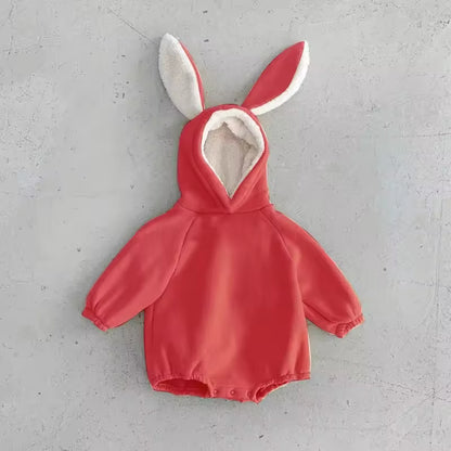 Baby Romper met Konijnenoren en Capuchon