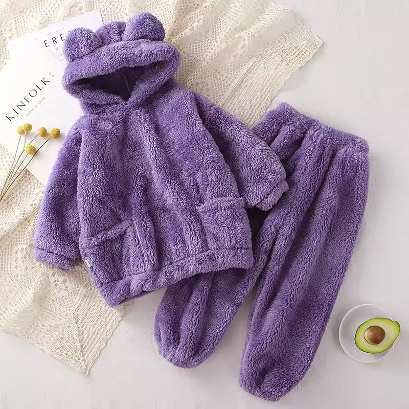 Fleece Beer Oor Hoodie voor Meisjes