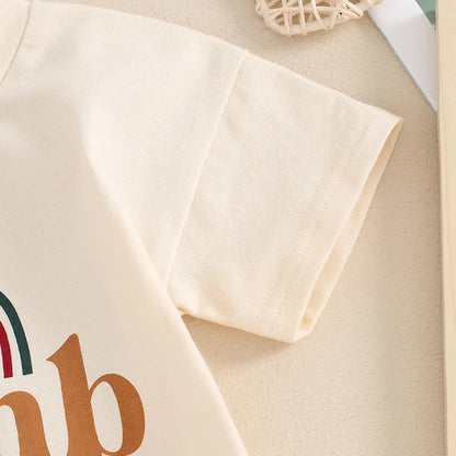 Tweedelige Regenboog Romper Set voor Baby’s
