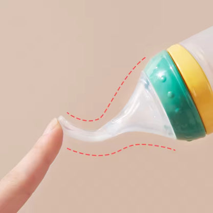 Siliconen Babyvoedingsfles met Lepel