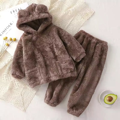 Fleece Beer Oor Hoodie voor Meisjes