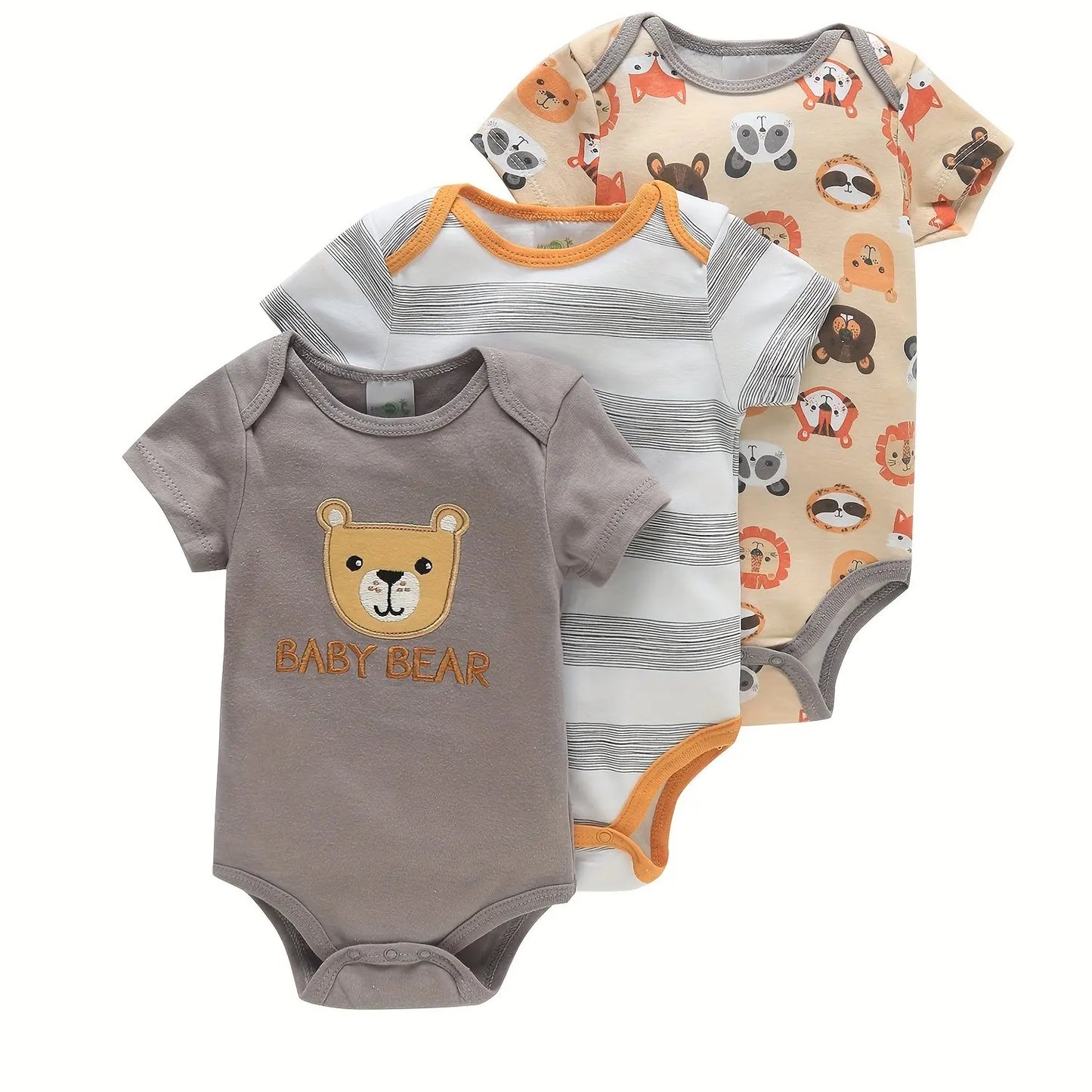 3-delige Baby Romper set Korte Mouwen Zomeroutfit