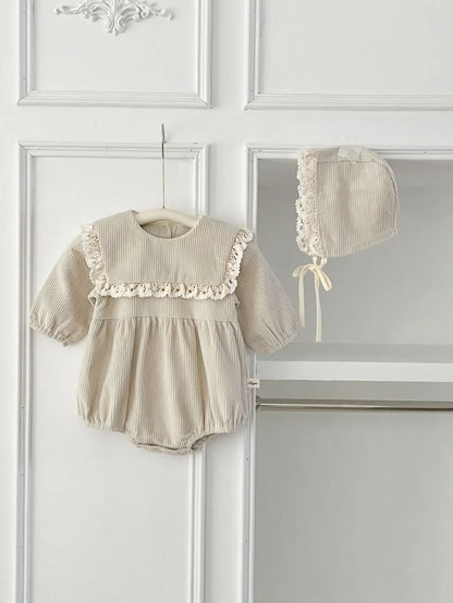 Lente Romper Set voor Babymeisjes – Corduroy