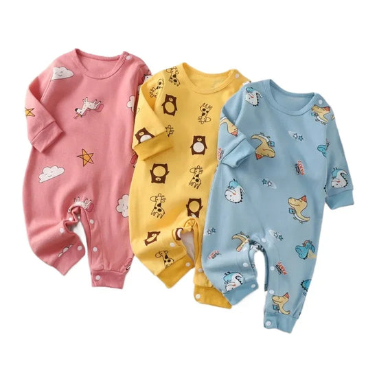 Baby Jumpsuit Fall &amp; Spring – Long Sleeve with Animal Print