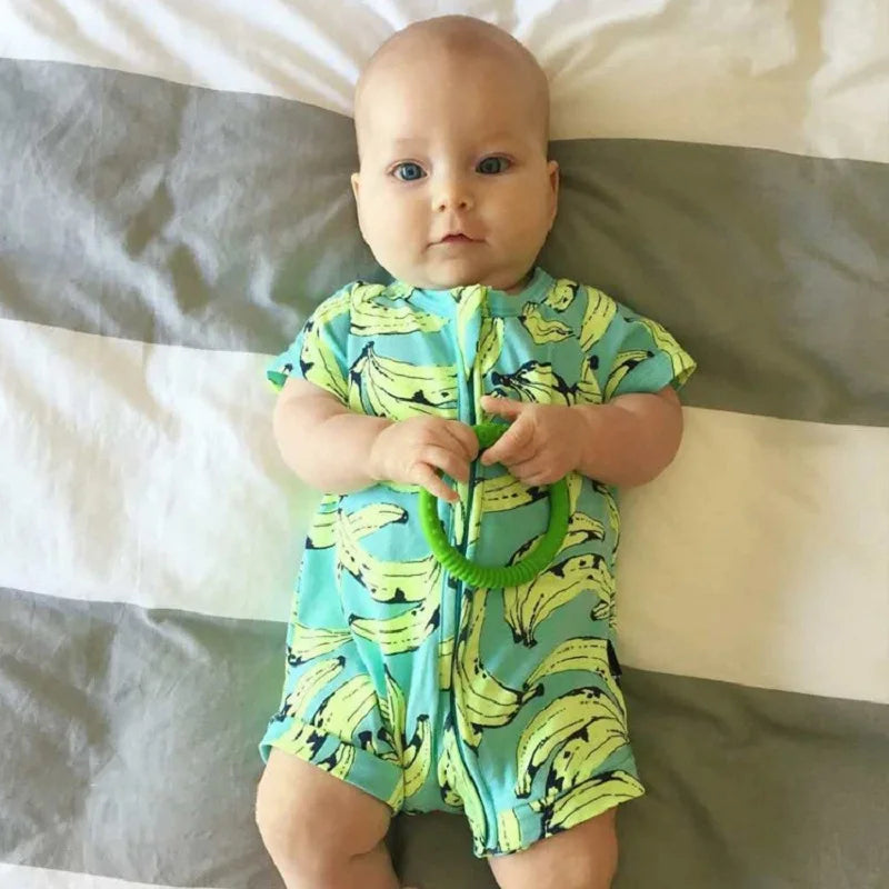 Babyromper Korte Mouwen Katoen Unisex Comfortabele Jumpsuit