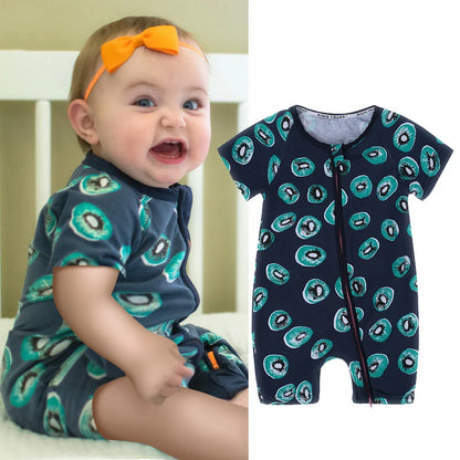 Babyromper Korte Mouwen Katoen Unisex Comfortabele Jumpsuit