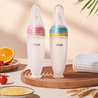 Siliconen Babyvoedingsfles met Lepel