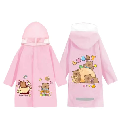Capibara regenjas met capuchon