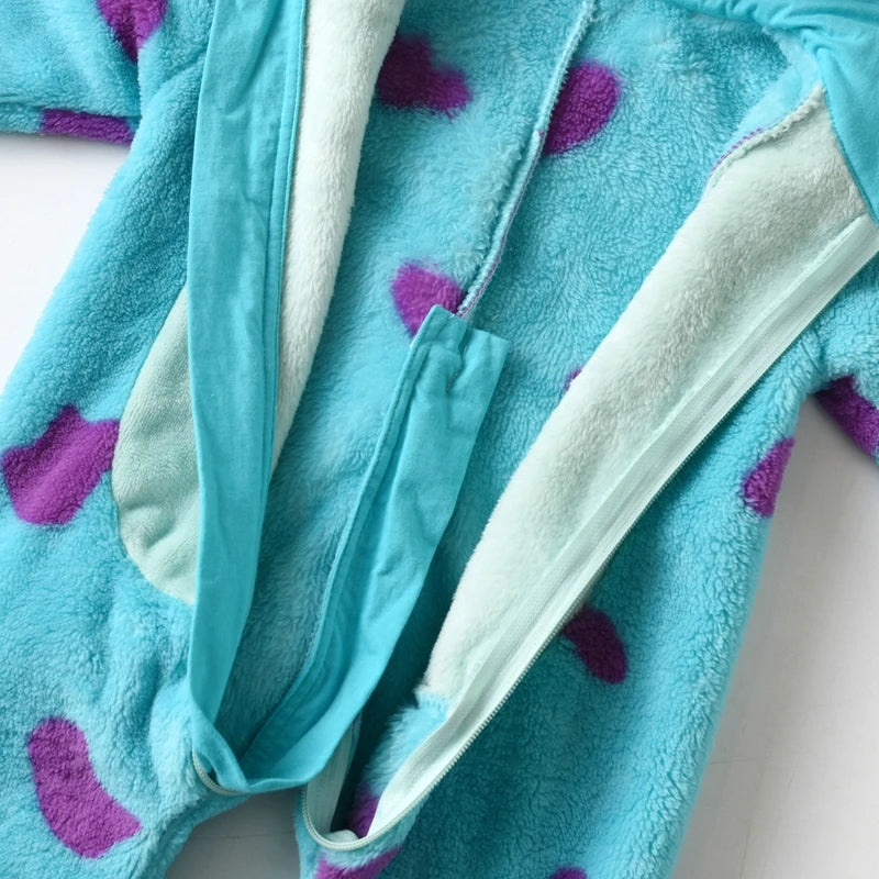 Lioraitiin Baby Winter Jumpsuit Fleece Hoorn Capuchon