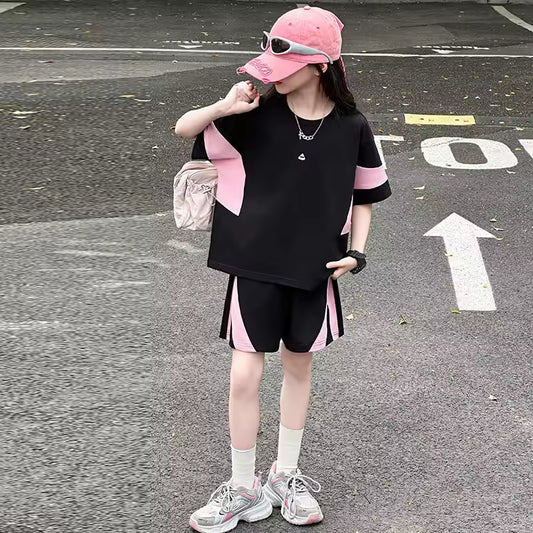 Casual Patchwork Korte Mouwen Outfit