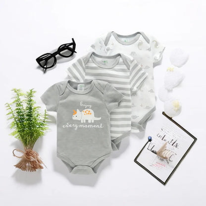 3-delige Baby Romper set Korte Mouwen Zomeroutfit