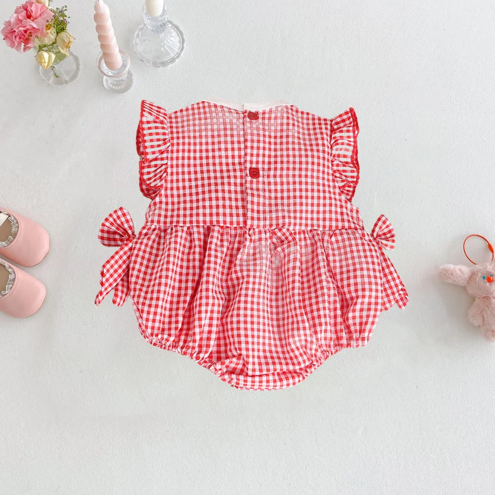 Babymeisjes Romper – Aardbeien Borduurwerk
