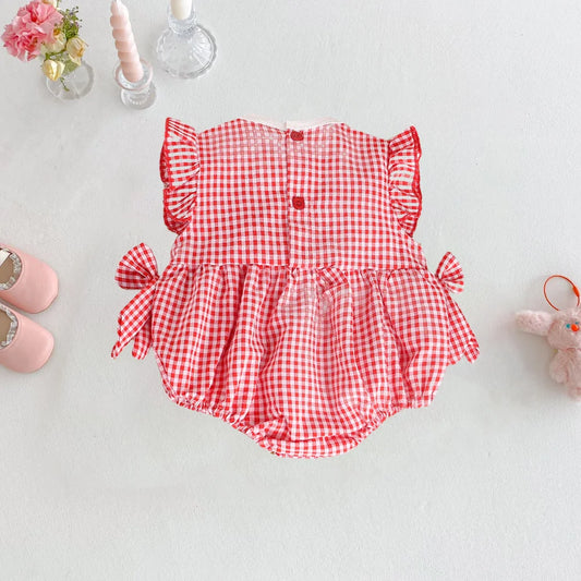 Babymeisjes Romper – Aardbeien Borduurwerk