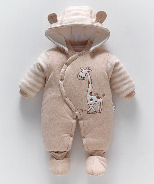 Newborn Baby Jumpsuit with Cartoon Print