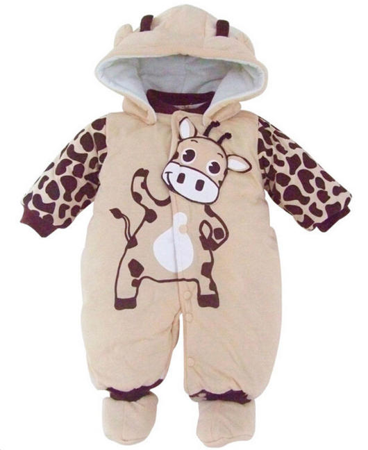 Newborn Baby Jumpsuit with Cartoon Print
