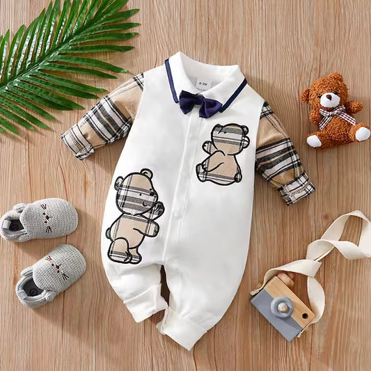Beren Geborduurde Jumpsuit voor Jongens