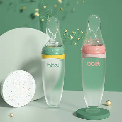 Siliconen Babyvoedingsfles met Lepel