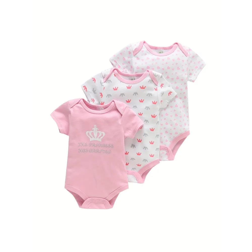 3-delige Baby Romper set Korte Mouwen Zomeroutfit