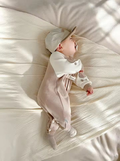 Wafeltricot Romper voor Jongens