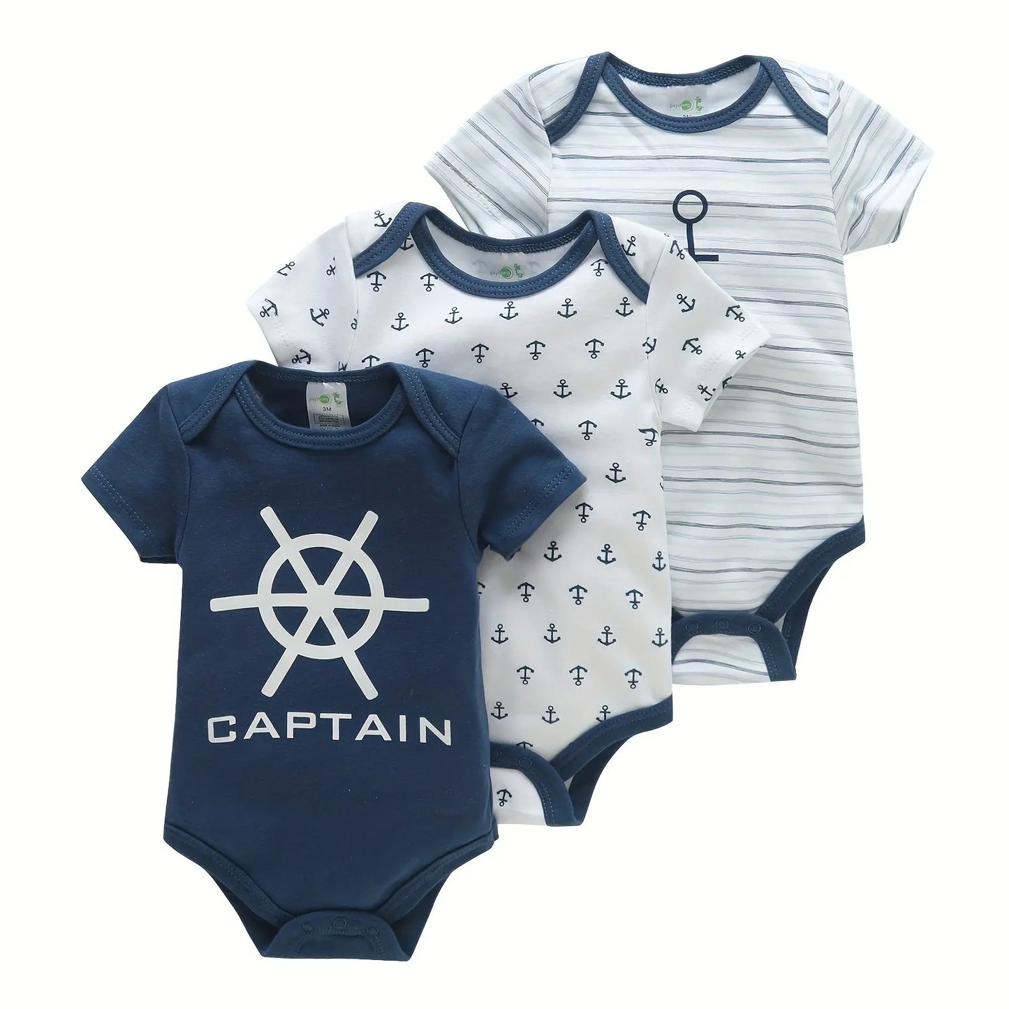 3-delige Baby Romper set Korte Mouwen Zomeroutfit