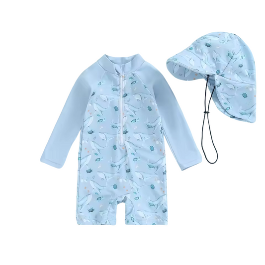 Toddler Summer Swimsuit with Hat