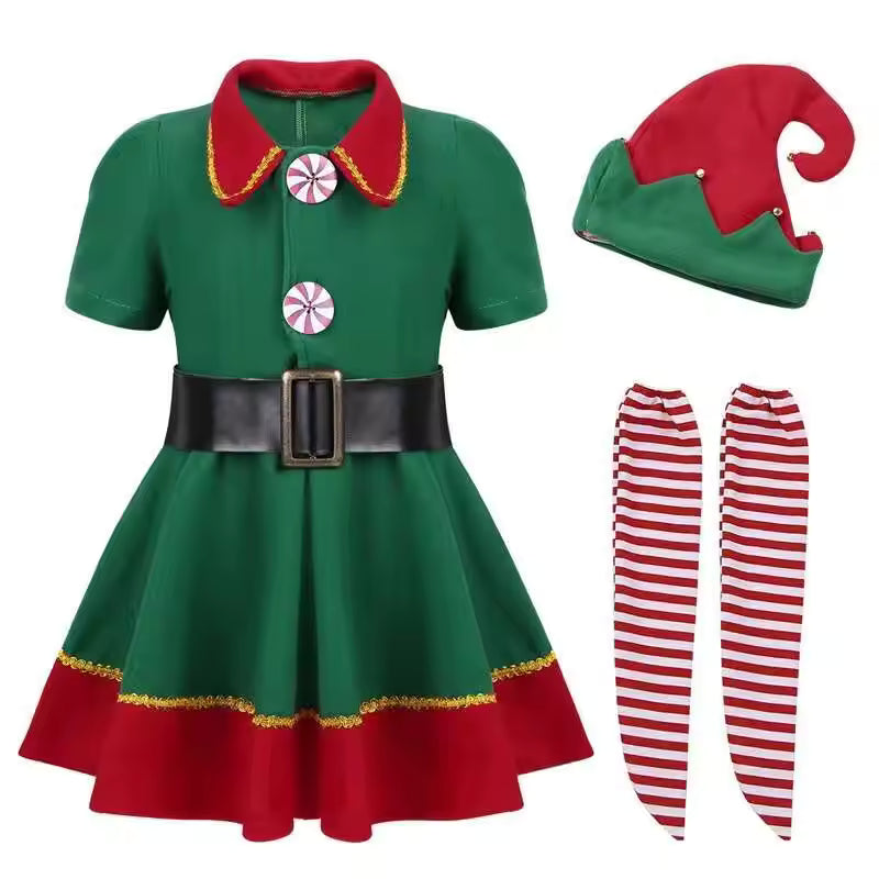 Groene Kostuums Kerstfeest Jurk