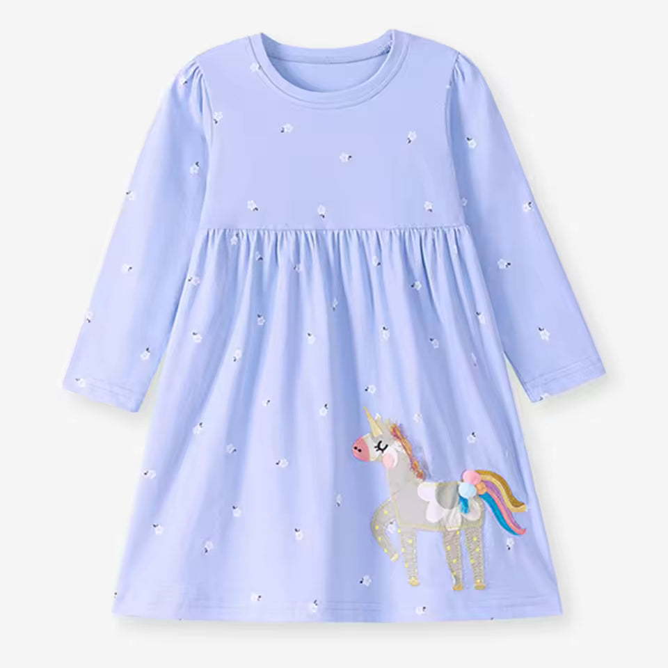 Cute Unicorn Print Dress