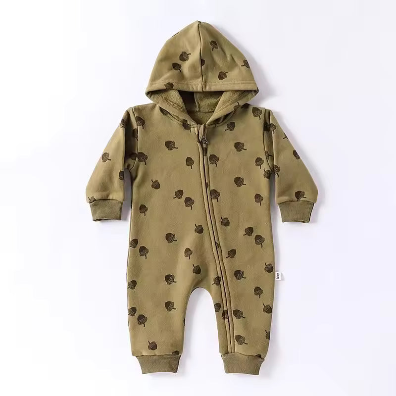 Fleece Baby Zipper Romper