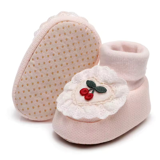 Kers Versierde Babyschoenen