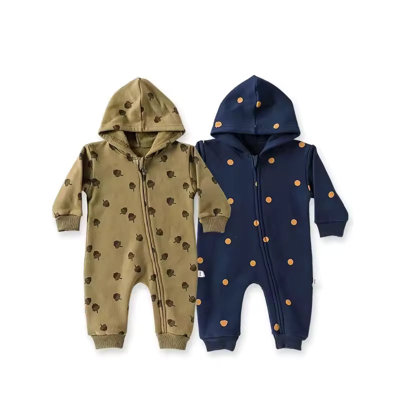 Fleece Baby Zipper Romper