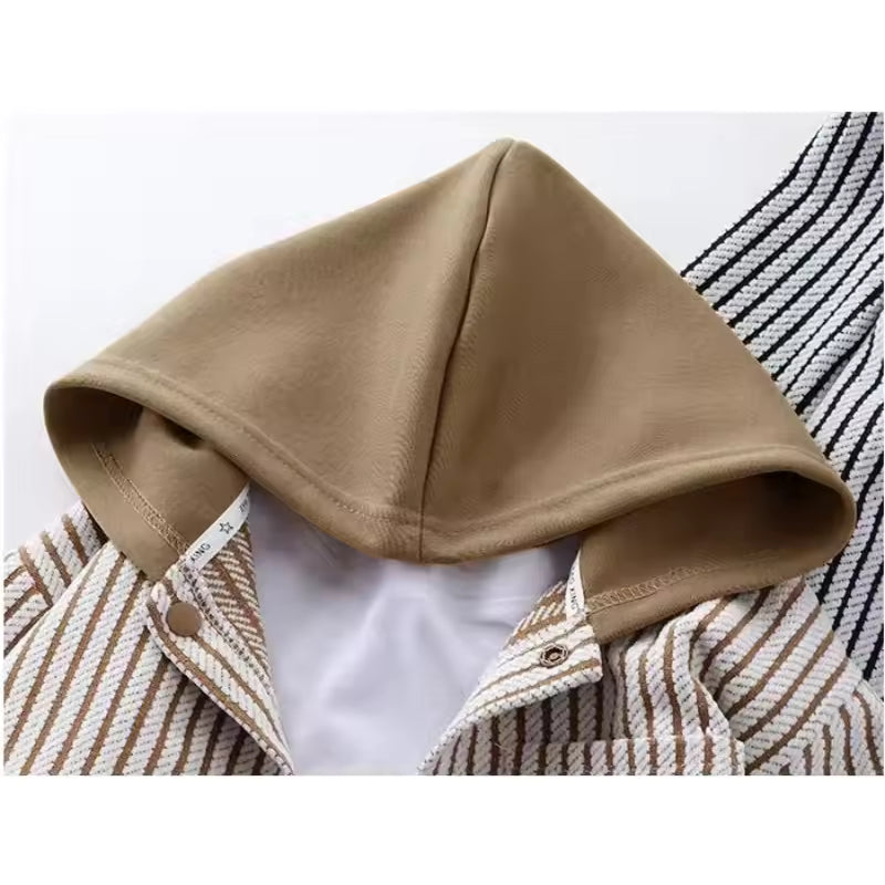 Peuter Gestreepte Hooded Jas