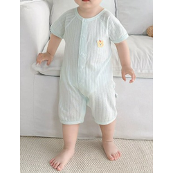 Baby Jumpsuit Zomer Kleine Beer Korte Mouwen